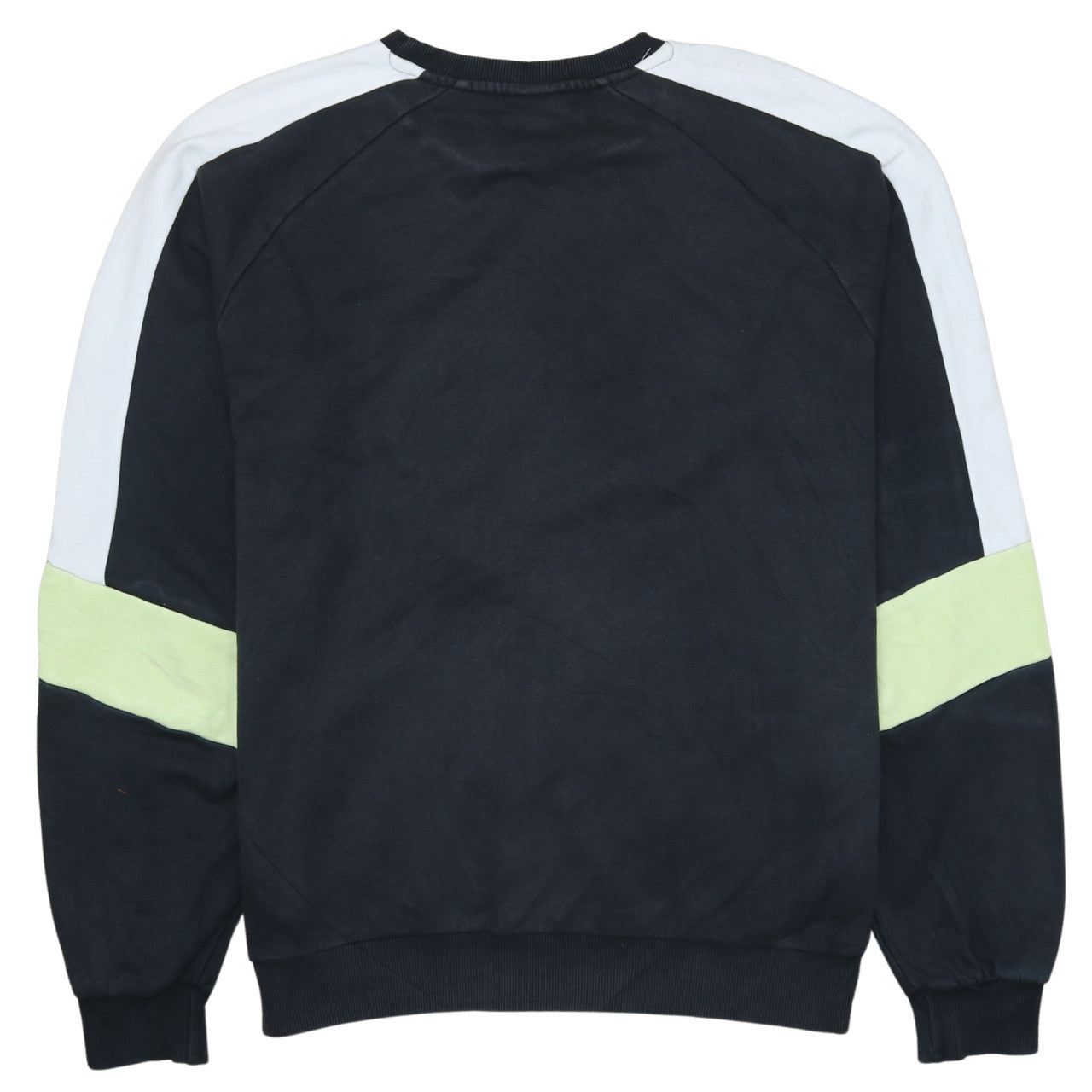 Ellesse Women Black Colourblock Logo Sweatshirt UK 12 Crew Neck