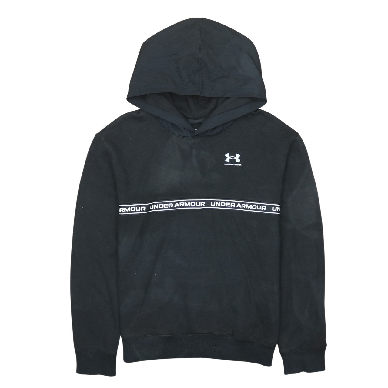 Under Armour Boys Black L Pullover Fleece Hoodie ColdGear Sportswear