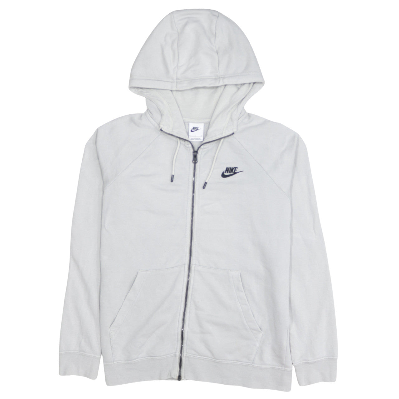 Nike Men's Grey Full Zip Hoodie Small Lightweight Sportswear