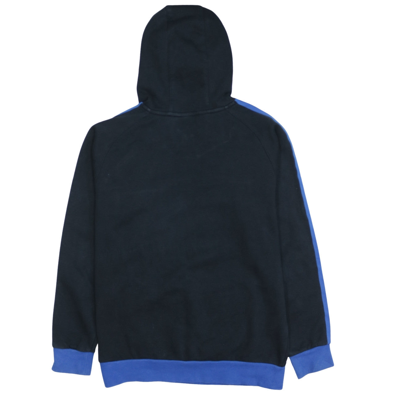 Adidas Boys Black Blue Hooded Pullover Sweatshirt 13-14 Years Logo Design