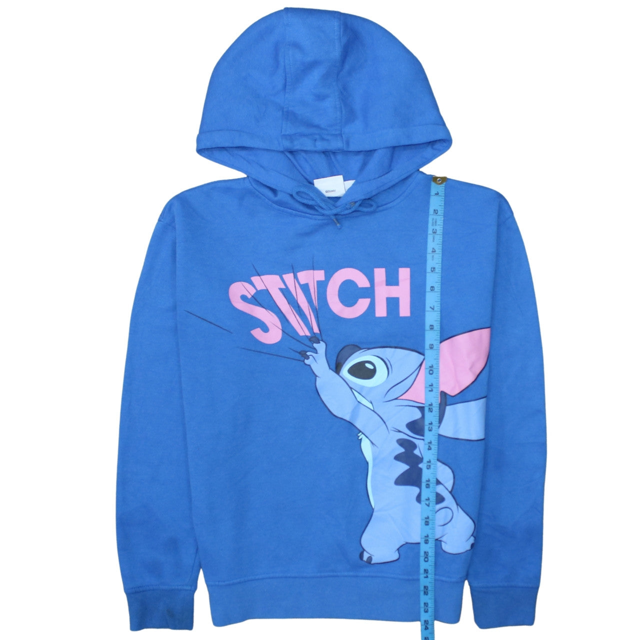 Disney Primark Women Blue XS Pullover Hoodie Stitch Graphic Cotton Blend