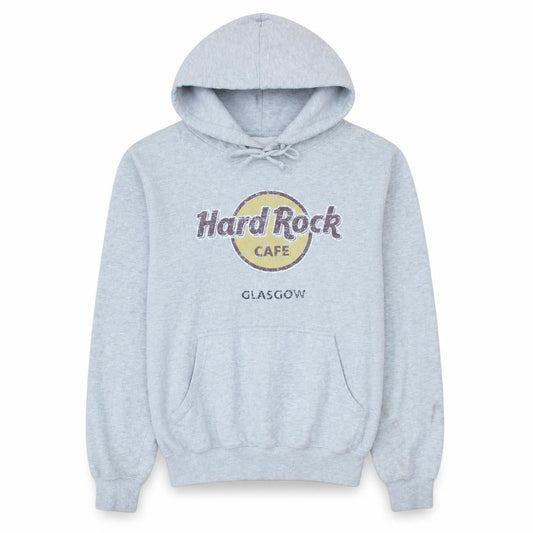Hard Rock Cafe Glasgow Grey Pullover Hoodie Men’s Small Regular Fit