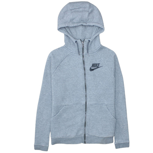 Nike Men's Grey Full Zip Hoodie S Regular Fit Sportswear