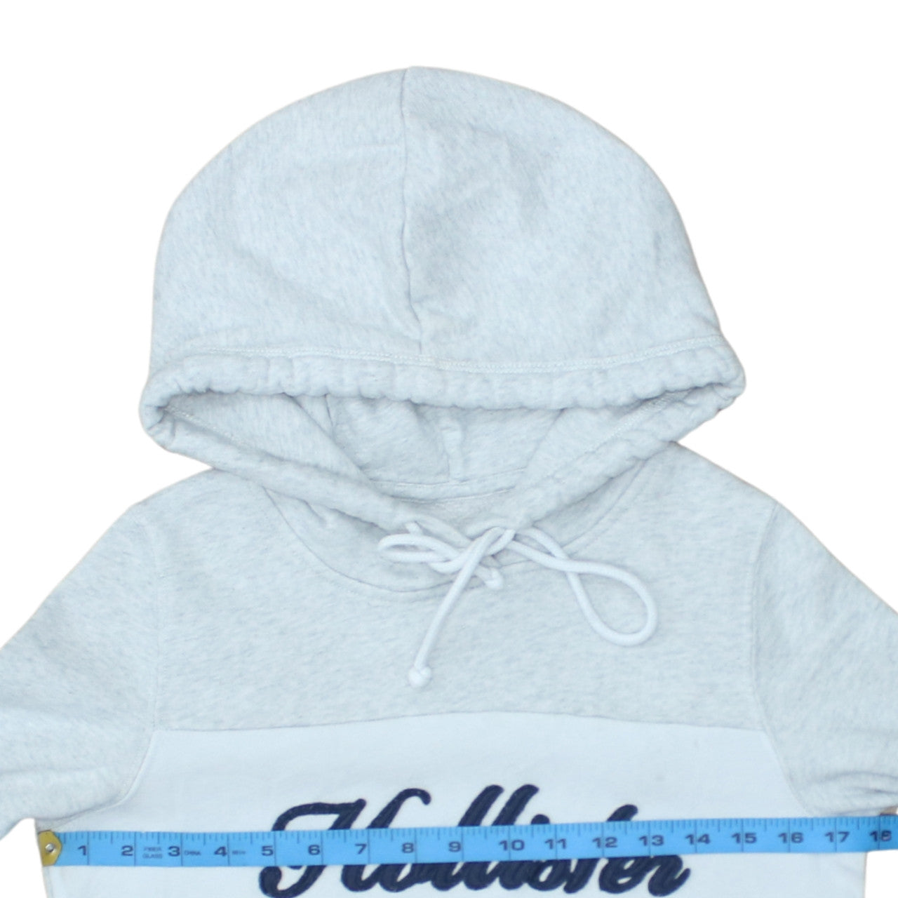 Hollister Men Grey XS Pullover Hoodie Classic Logo Fleece