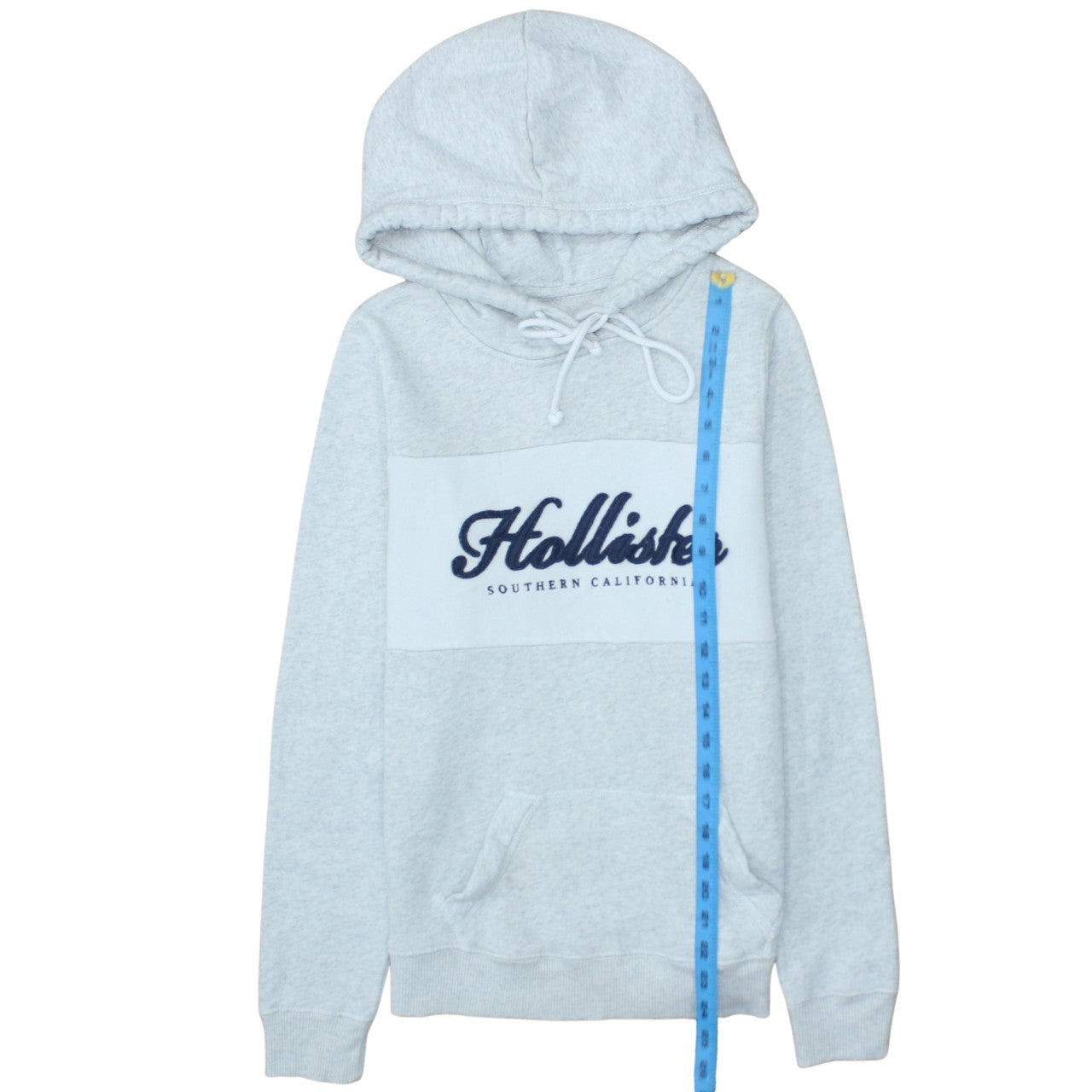 Hollister Men Grey XS Pullover Hoodie Classic Logo Fleece