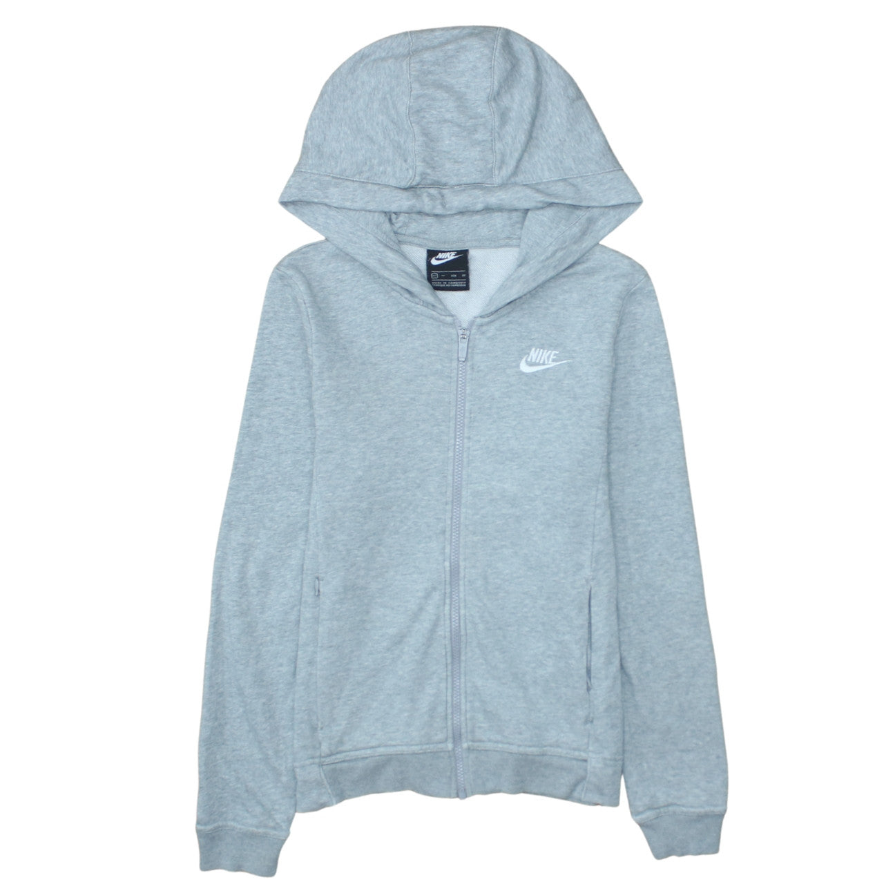 Nike Men's Grey Full Zip Hoodie XS Regular Fit Sportswear