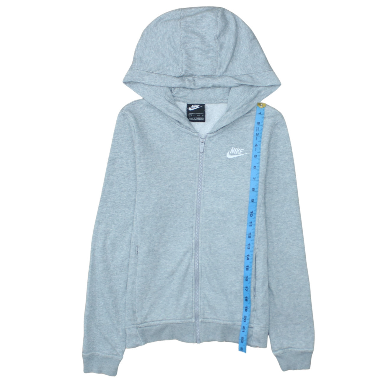 Nike Men's Grey Full Zip Hoodie XS Regular Fit Sportswear