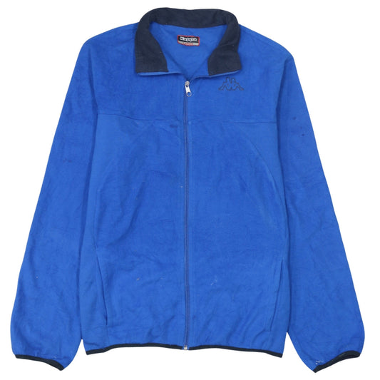 Kappa Men's Blue Fleece Full Zip Windbreaker Jacket Size L