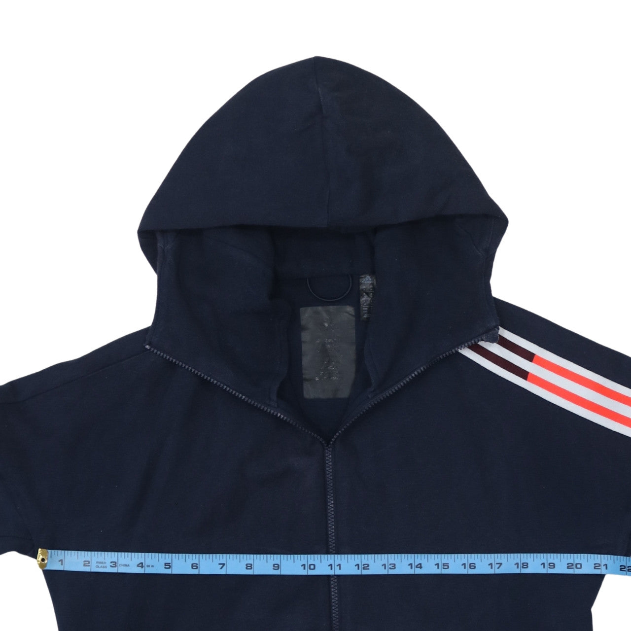 Adidas Men's Blue Full Zip Hoodie Medium Regular Fit Sportswear