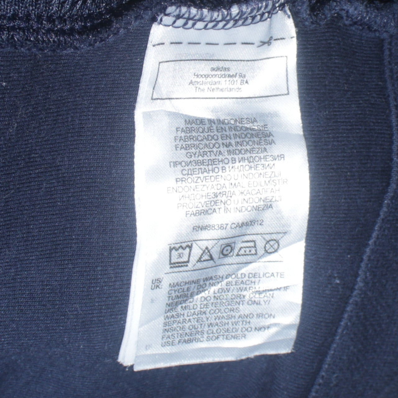 Adidas Men's Blue Full Zip Hoodie Medium Regular Fit Sportswear