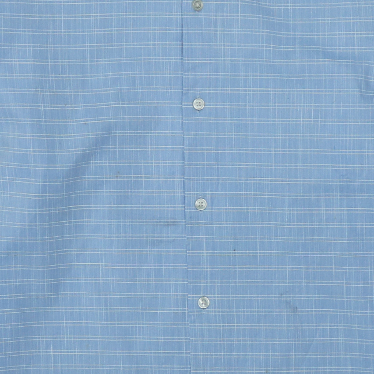 Hugo Boss Men's Blue Checked Long Sleeve Cotton Shirt Size 16 Regular Fit