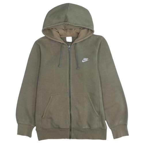 Nike Mens Khaki Full Zip Hoodie Sweatshirt Size S
