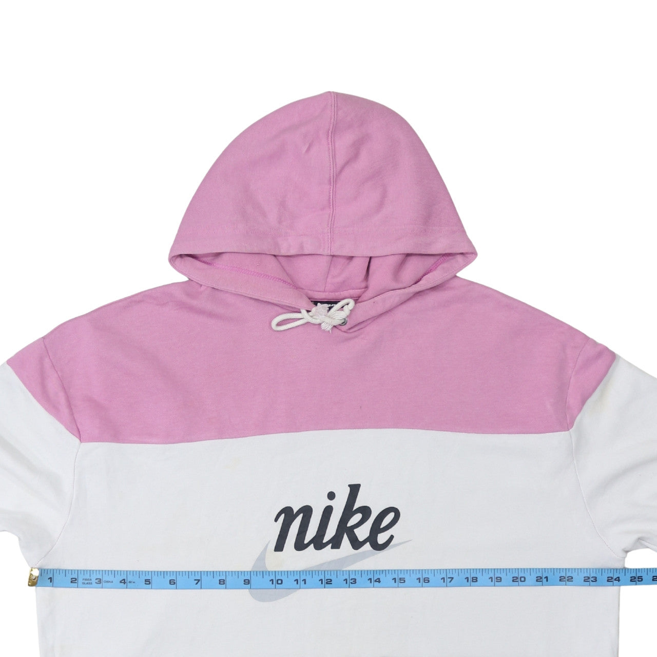 Nike Womens Pink White Grey Colourblock Hoodie Dress Size M