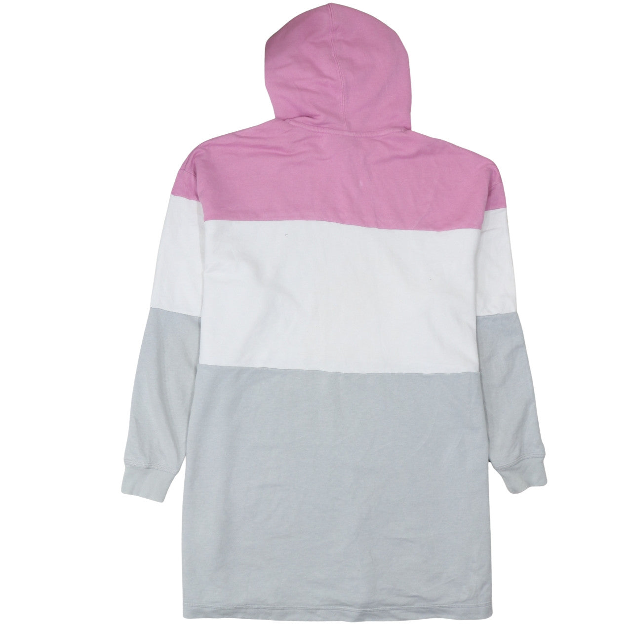 Nike Womens Pink White Grey Colourblock Hoodie Dress Size M