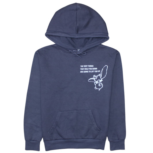 Disney Dumbo Navy Hoodie Women 2XS Primark Cares Pullover Sweatshirt