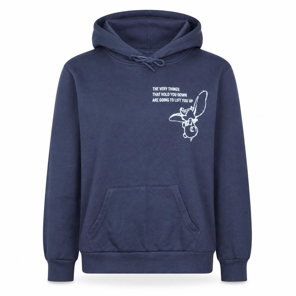 Disney Dumbo Navy Hoodie Women 2XS Primark Cares Pullover Sweatshirt