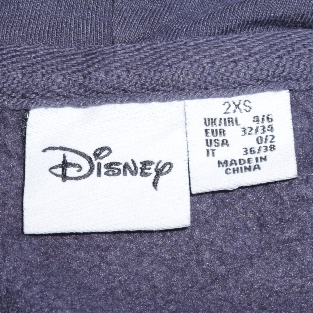 Disney Dumbo Navy Hoodie Women 2XS Primark Cares Pullover Sweatshirt
