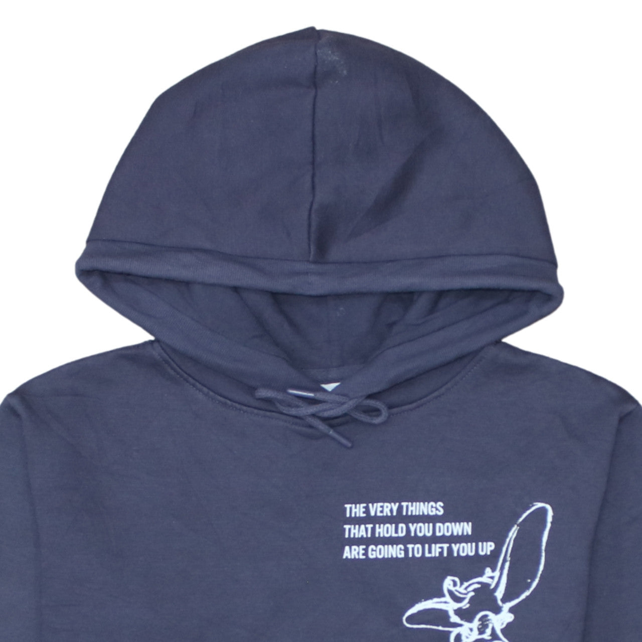 Disney Dumbo Navy Hoodie Women 2XS Primark Cares Pullover Sweatshirt
