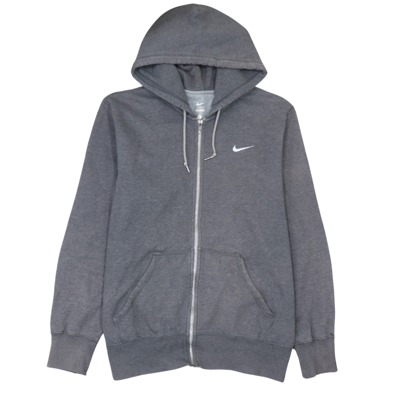 Nike Men's Grey Full Zip Hoodie L Sportswear Sweatshirt