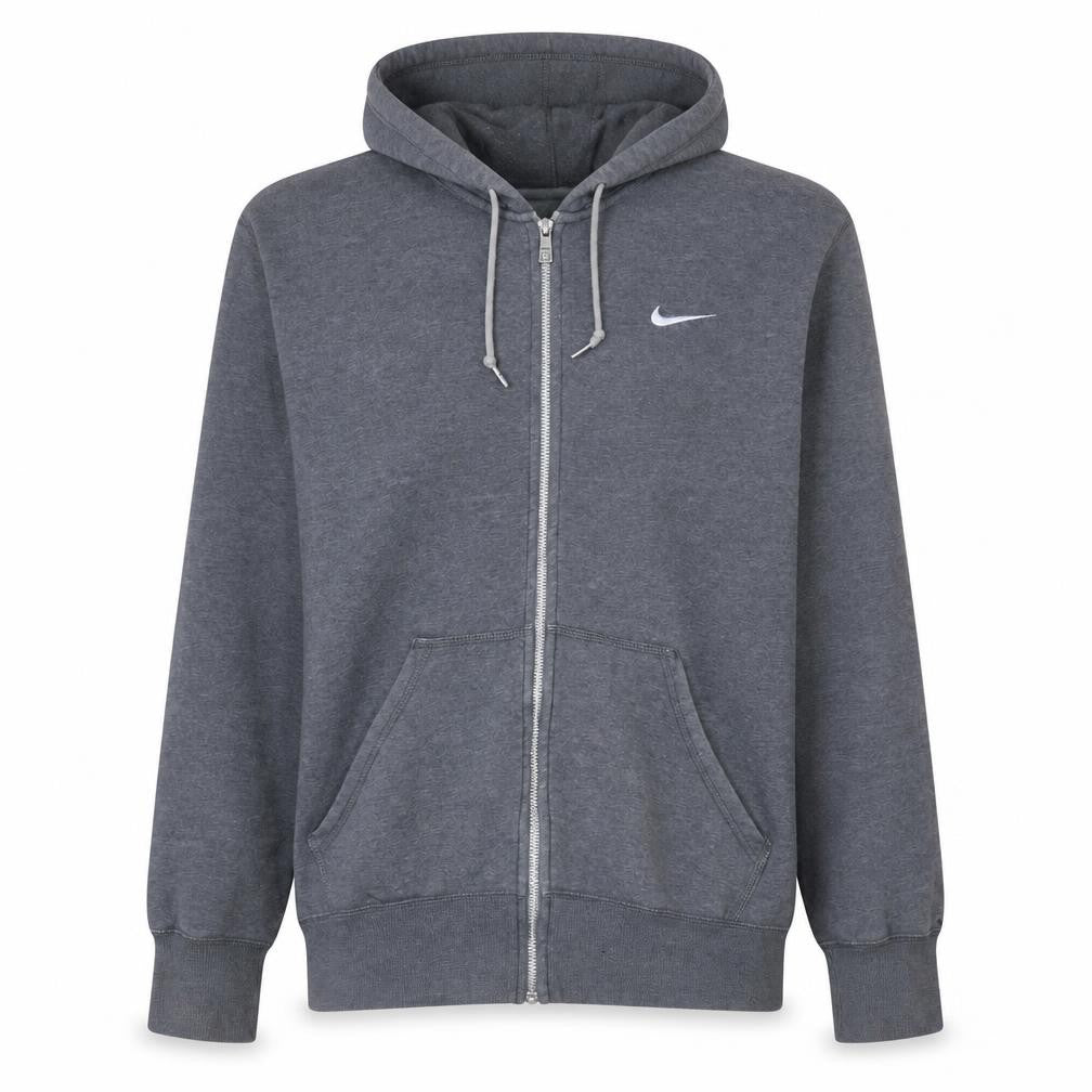 Nike Men's Grey Full Zip Hoodie L Sportswear Sweatshirt