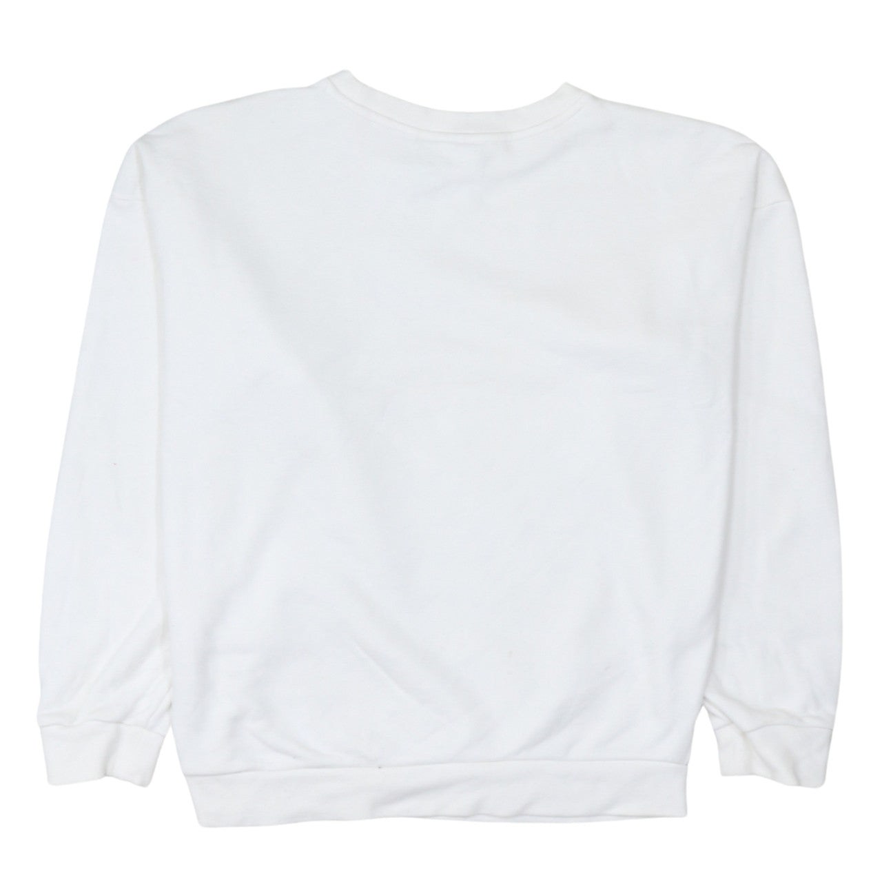 Adidas Women White Crew Neck Long Sleeve Pullover Sweatshirt Size 8
