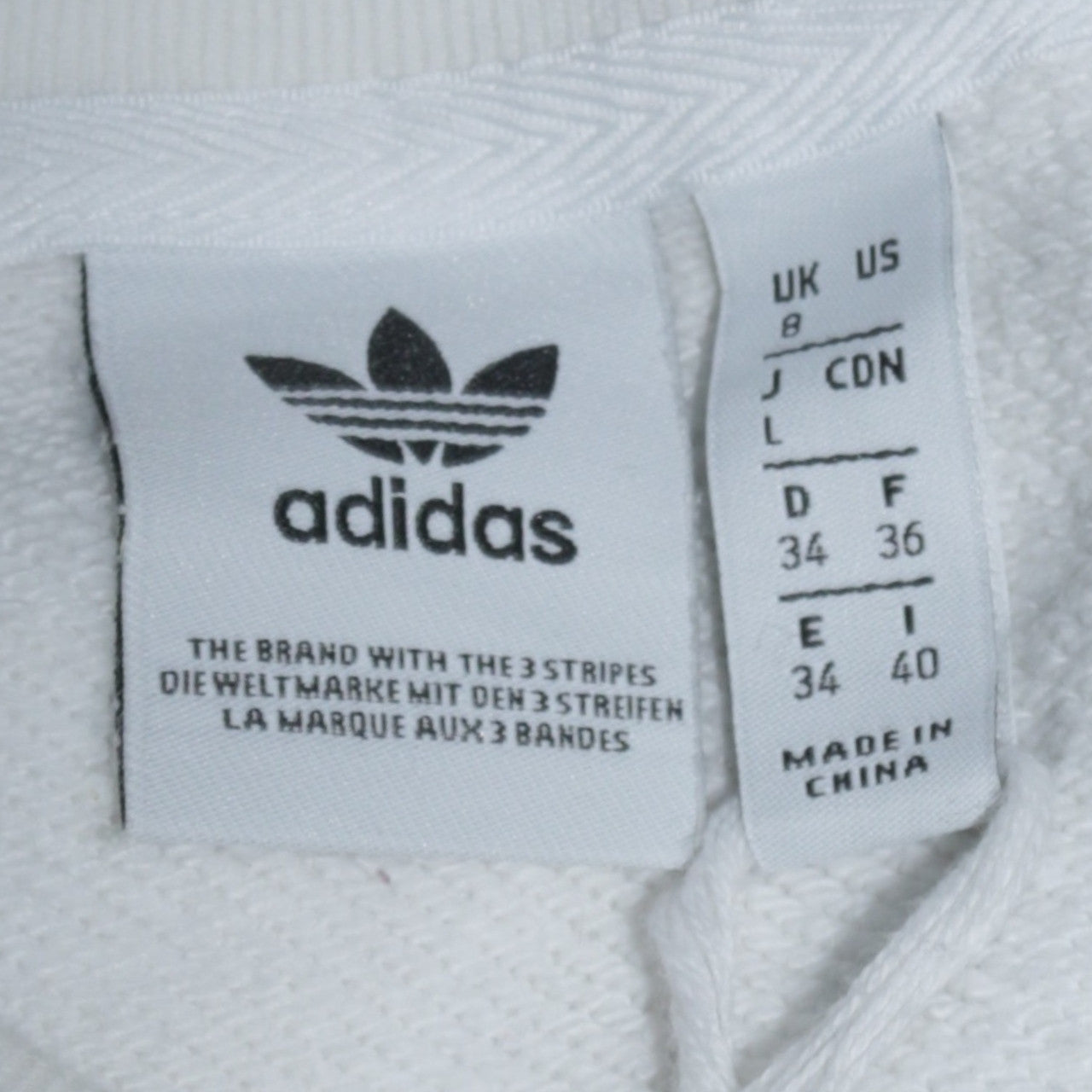 Adidas Women White Crew Neck Long Sleeve Pullover Sweatshirt Size 8