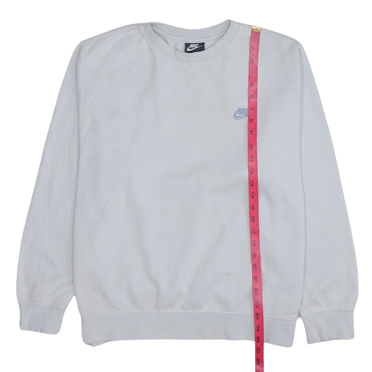 Nike Women’s White Crew Neck Pullover Sweatshirt L Cotton Blend