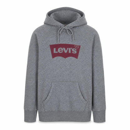 Levi's Men's Grey Pullover Hoodie L Regular Fit Graphic Logo
