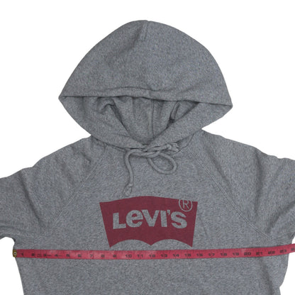 Levi's Men's Grey Pullover Hoodie L Regular Fit Graphic Logo