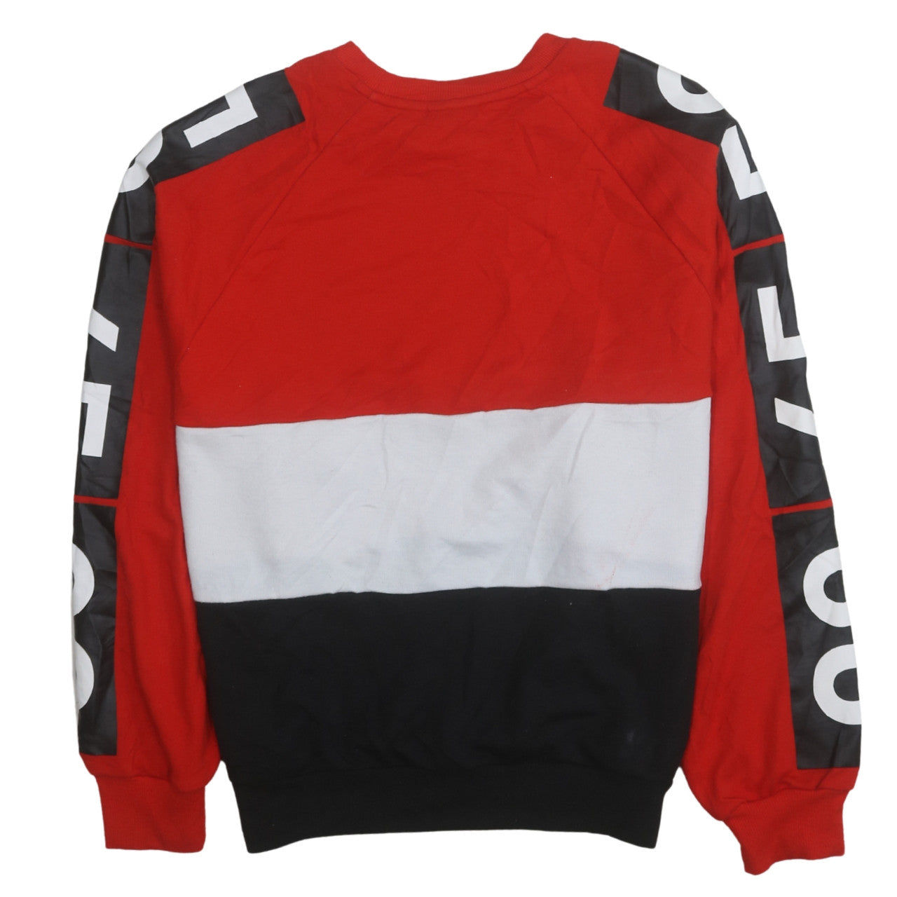 Adidas x Topshop Womens Red Black Colourblock Sweatshirt Size 10