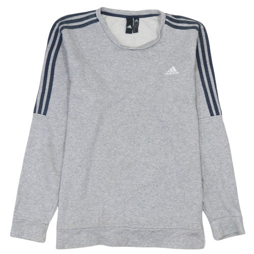 Adidas Mens Grey Long Sleeve Pullover Sweatshirt Size L