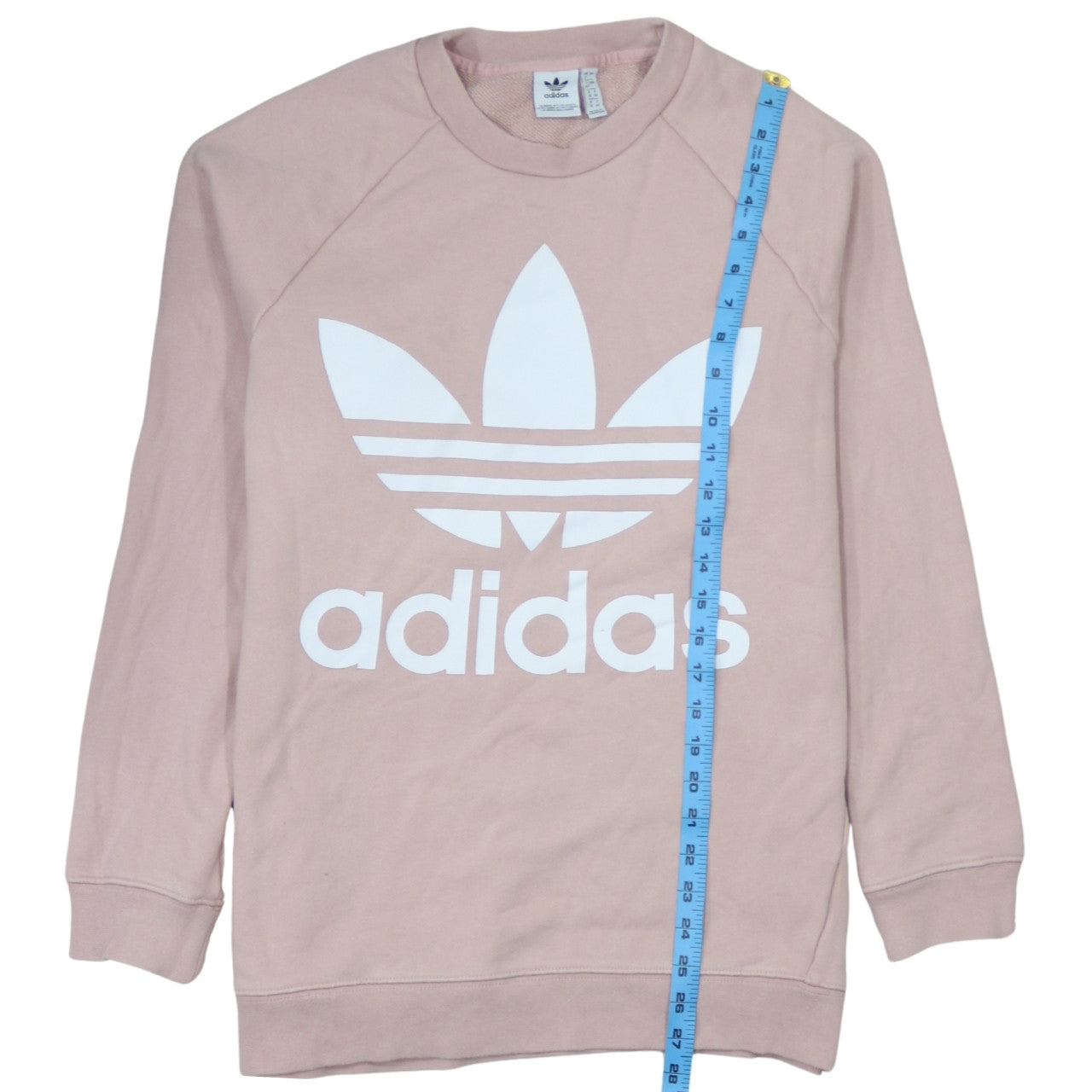 Adidas Womens Pink Crew Neck Pullover Sweatshirt Size 12