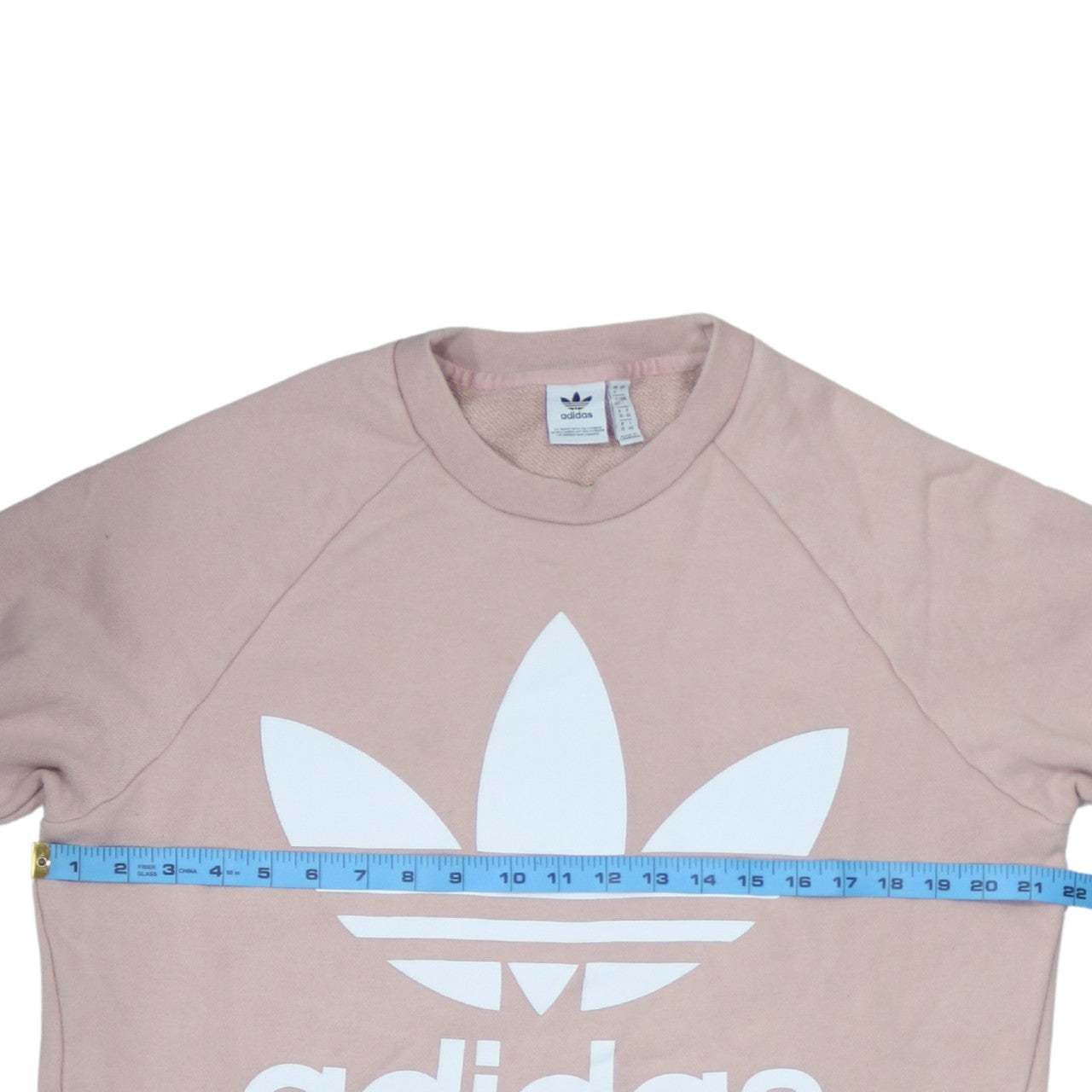 Adidas Womens Pink Crew Neck Pullover Sweatshirt Size 12