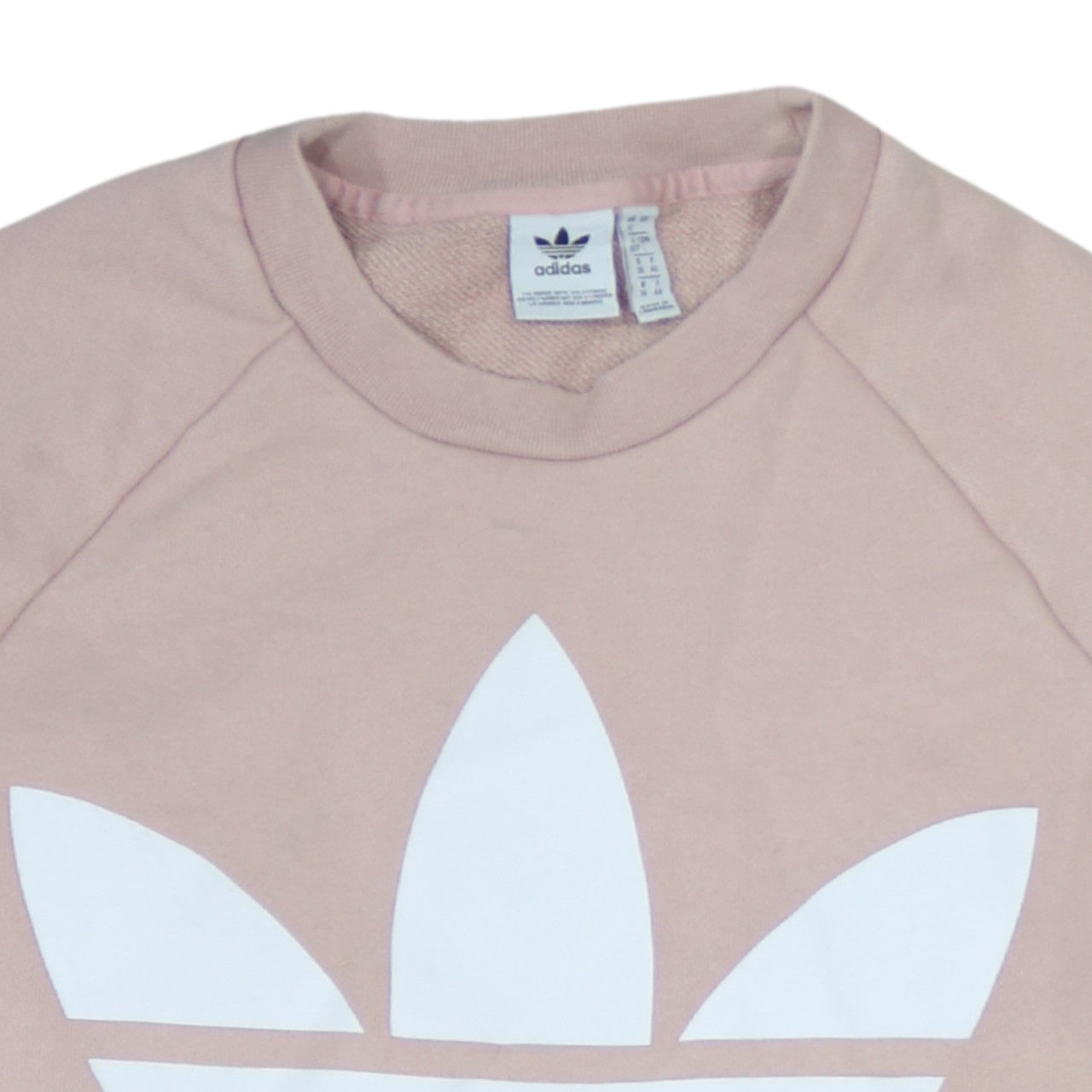 Adidas Womens Pink Crew Neck Pullover Sweatshirt Size 12