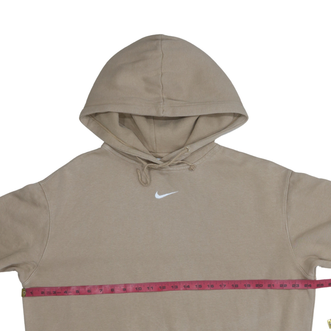 Nike Men's Beige Pullover Hoodie Small Cotton Blend Casual Style