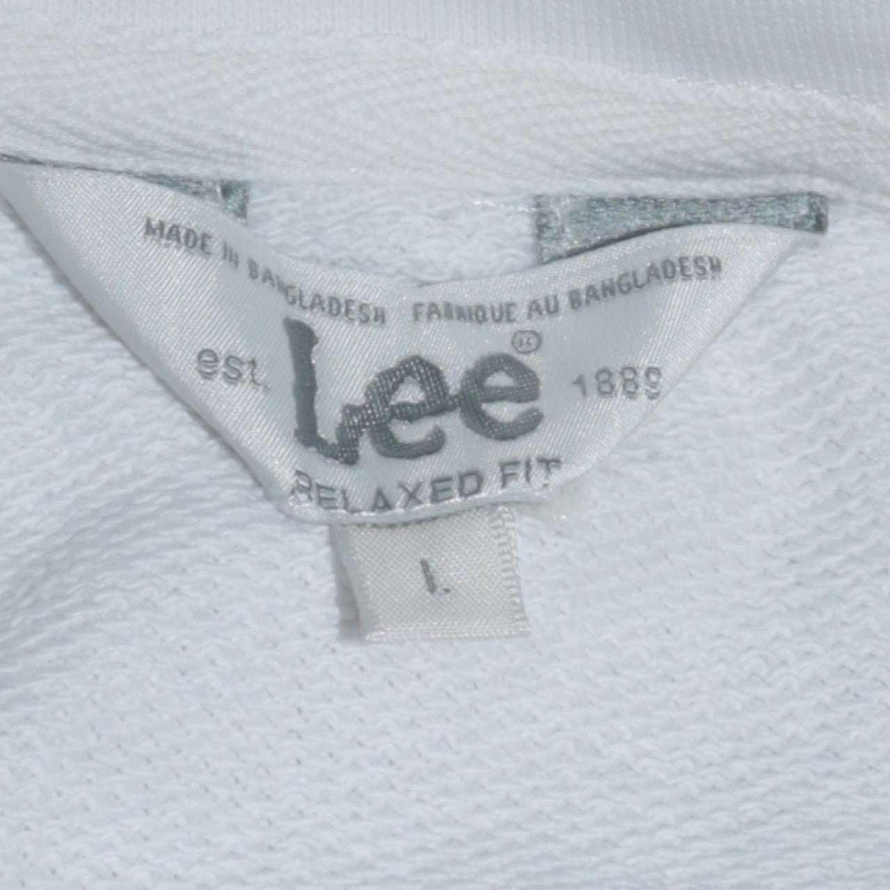 Lee Womens White Cotton Relaxed Fit Logo Sweatshirt L