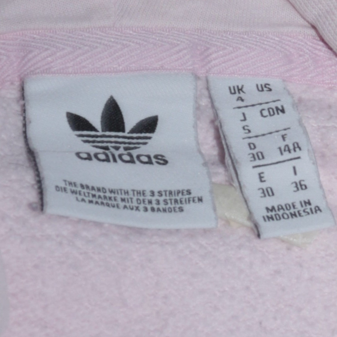 Adidas Women Pink Pullover Hoodie Sweatshirt Size 14 Regular