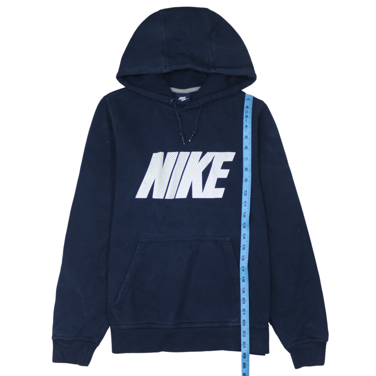 Nike Men's Blue Pullover Hoodie Small Logo Graphic Sweatshirt
