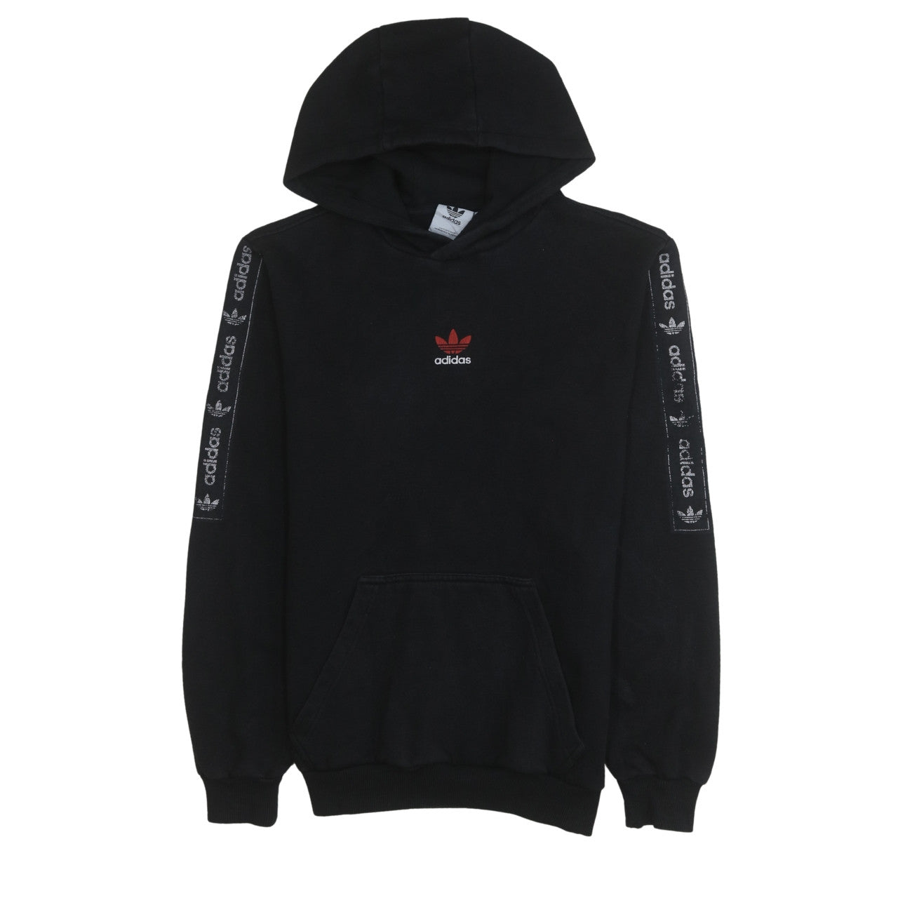 Adidas Men's Black Pullover Hoodie Small Logo Fleece Sweatshirt