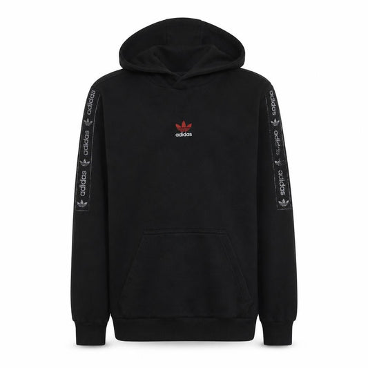 Adidas Men's Black Pullover Hoodie Small Logo Fleece Sweatshirt