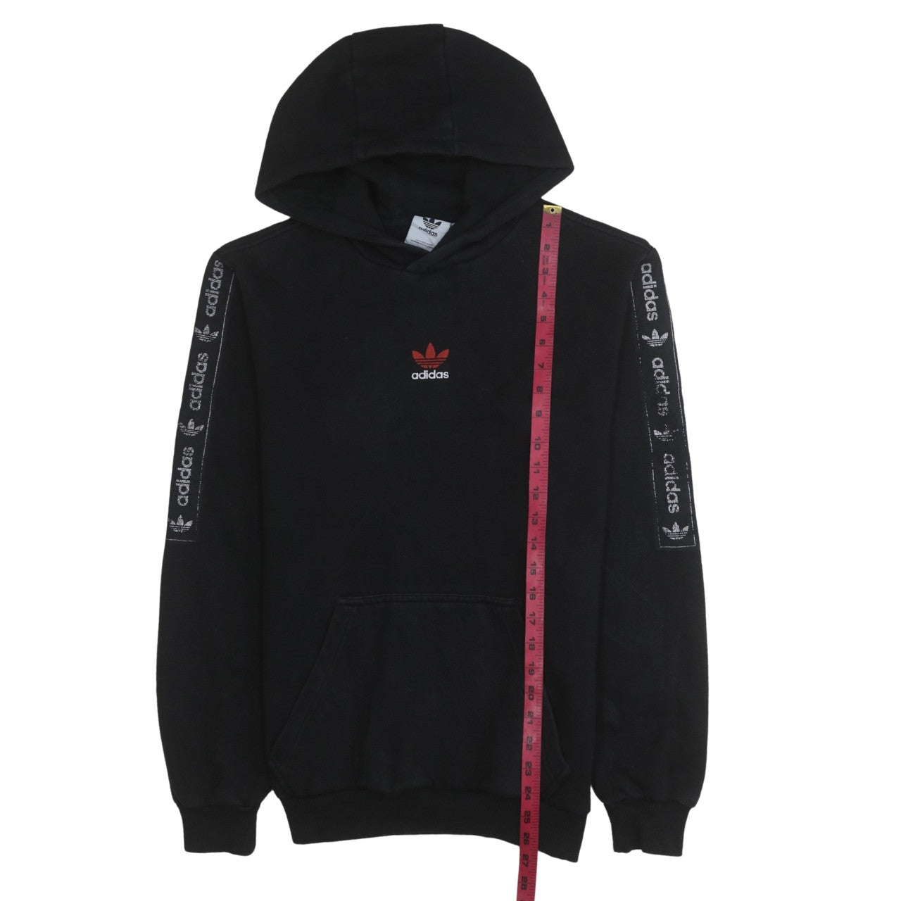 Adidas Men's Black Pullover Hoodie Small Logo Fleece Sweatshirt