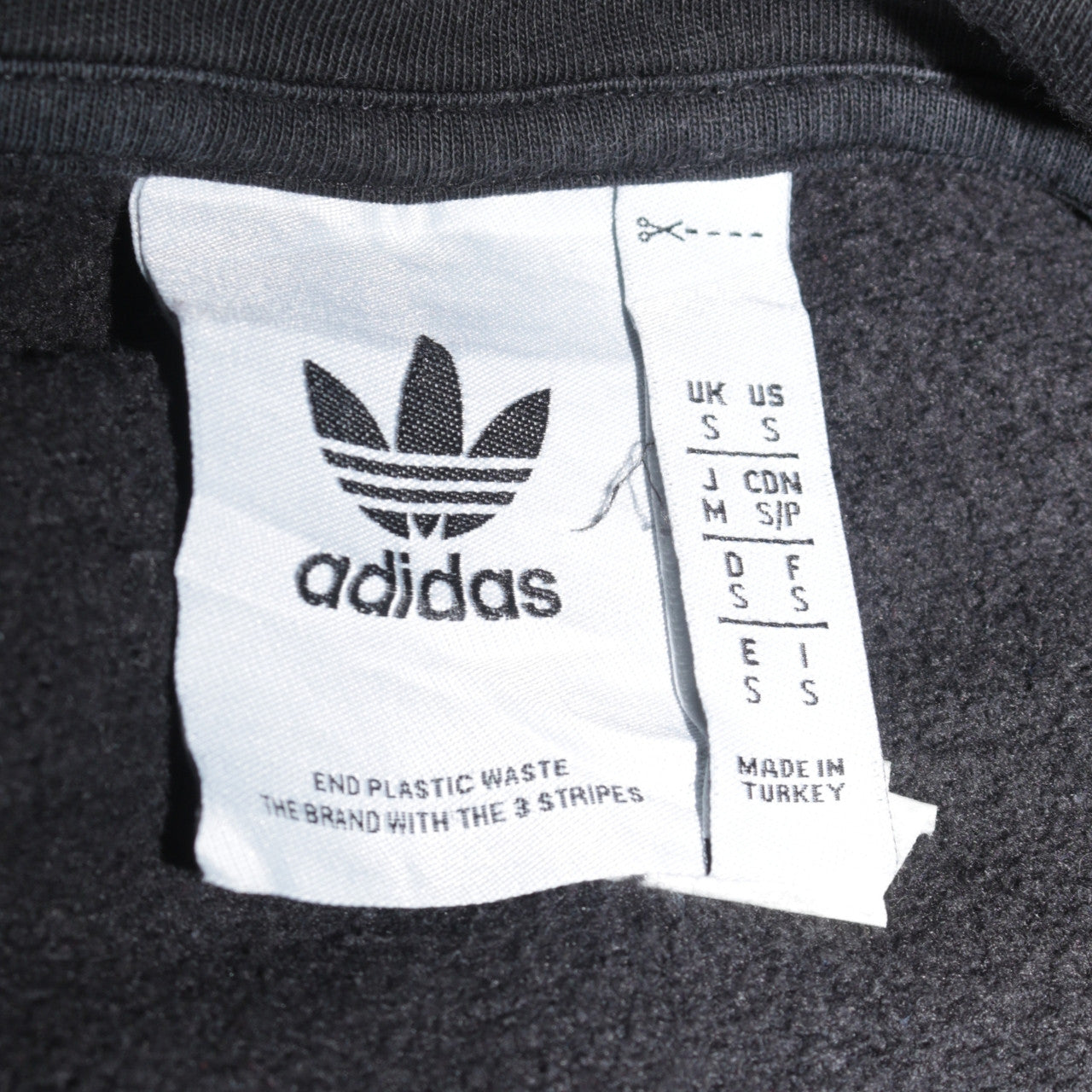 Adidas Men's Black Pullover Hoodie Small Logo Fleece Sweatshirt
