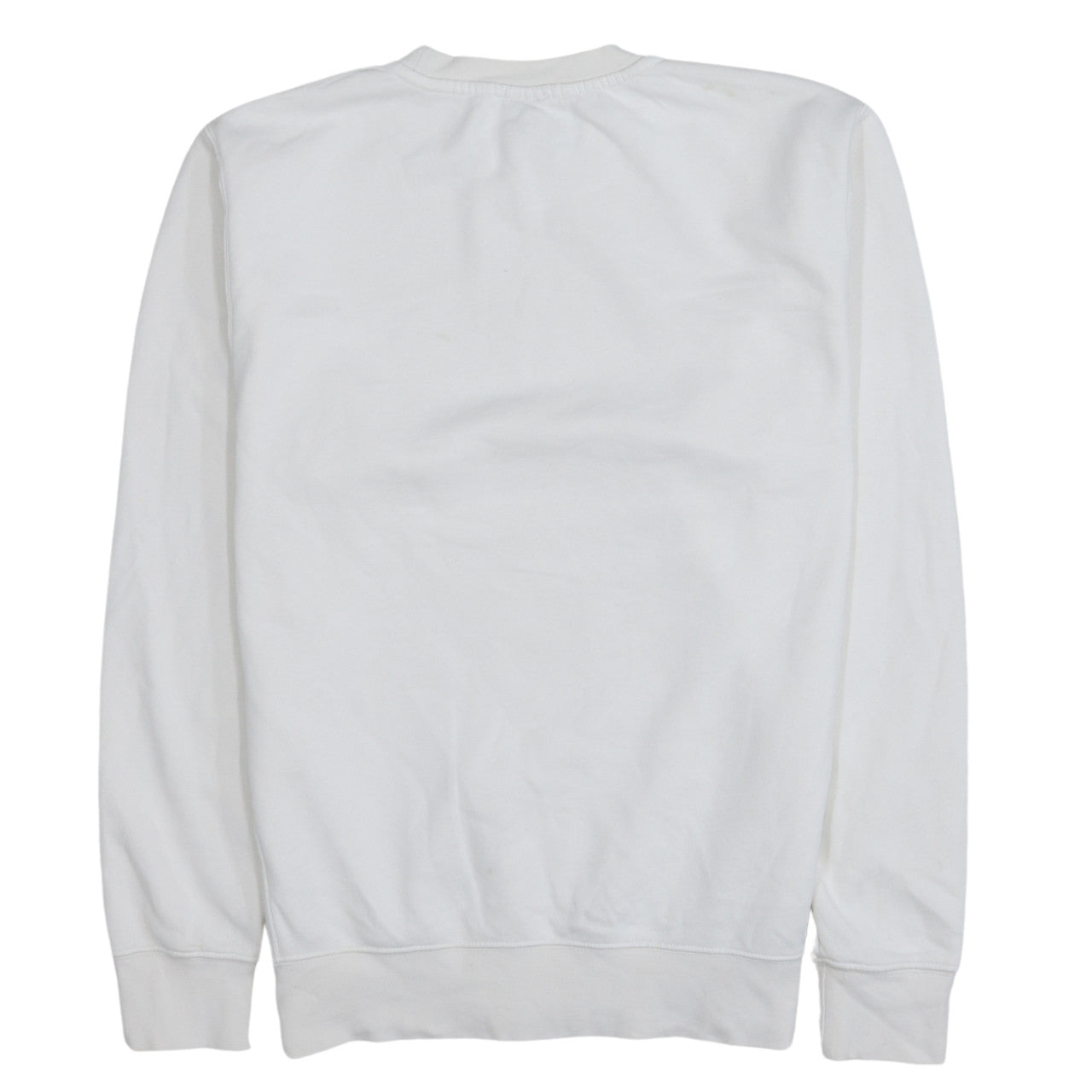 Nike Men's White Small Crew Neck Pullover Sweatshirt
