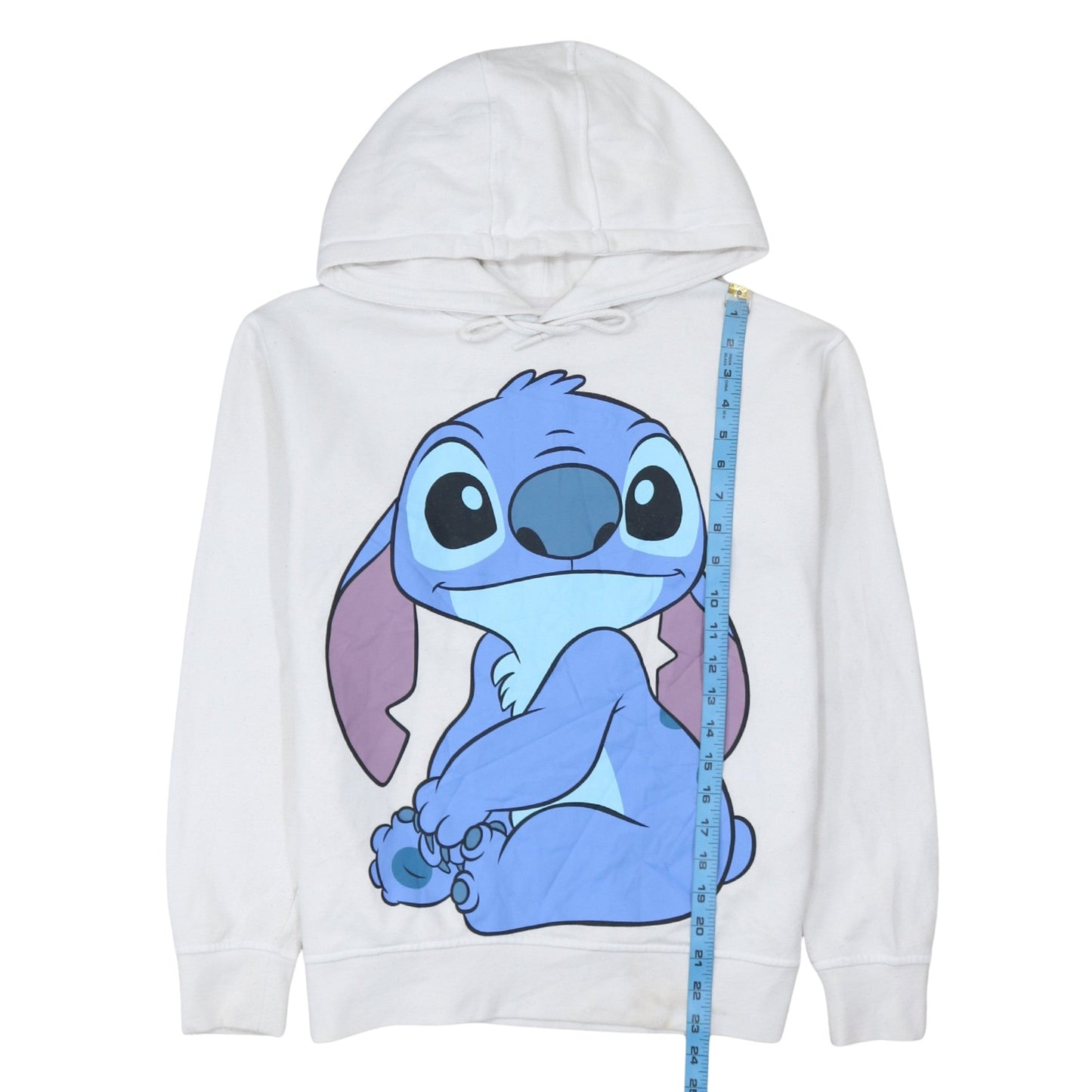 Disney Primark Women White Hoodie XS Stitch Graphic Pullover