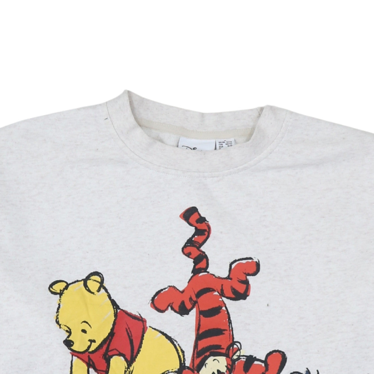 Disney Women Beige Winnie the Pooh Graphic Pullover Sweatshirt Size 12