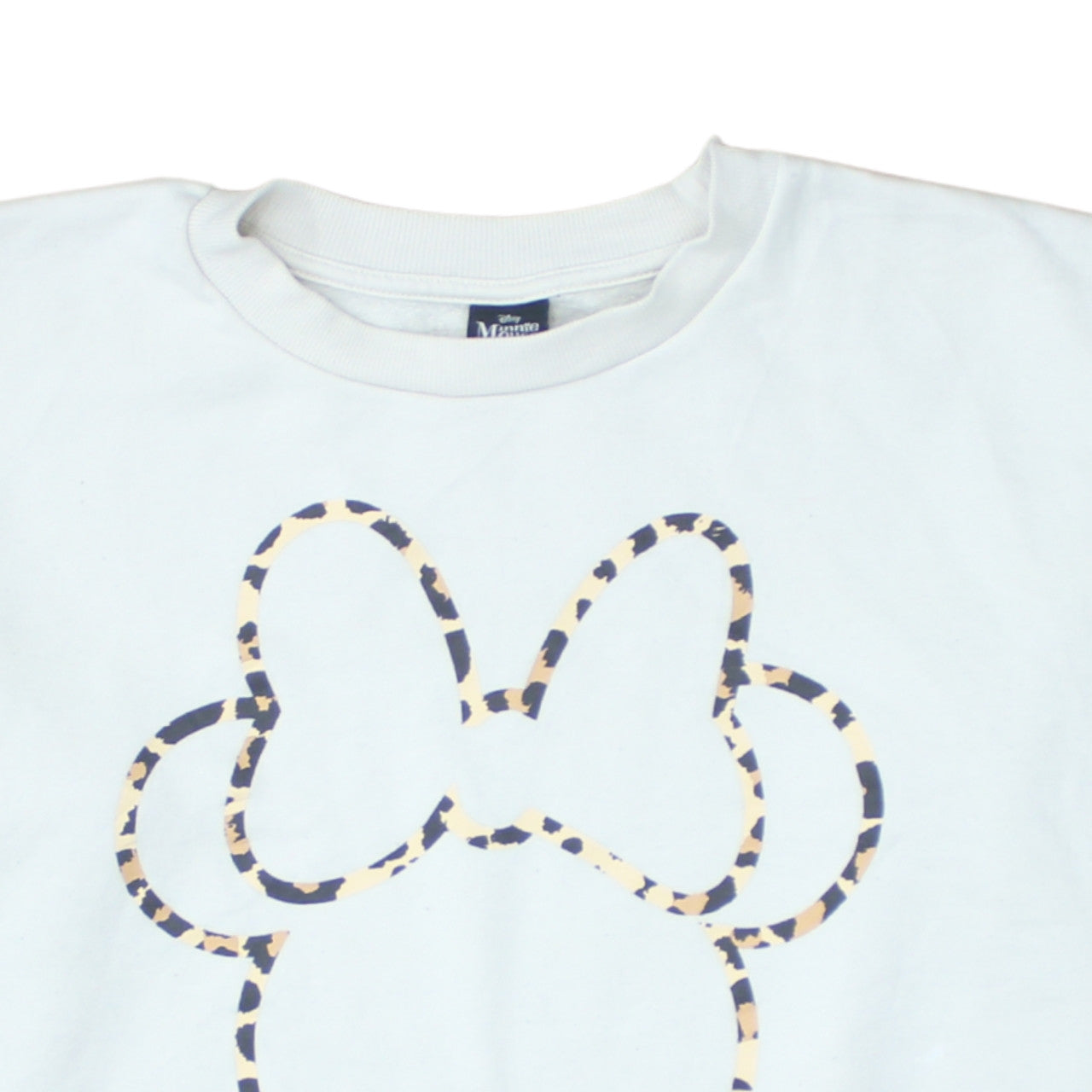 Disney Minnie Mouse White Leopard Print Sweatshirt Women S