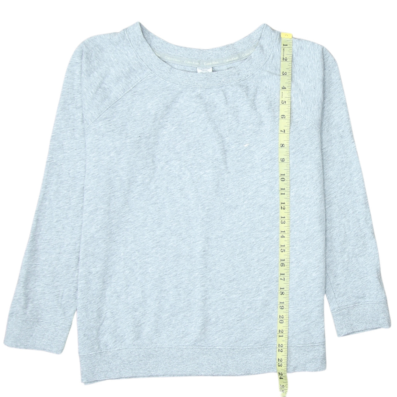 Calvin Klein Women Grey Pullover Sweatshirt Size M Cotton Blend