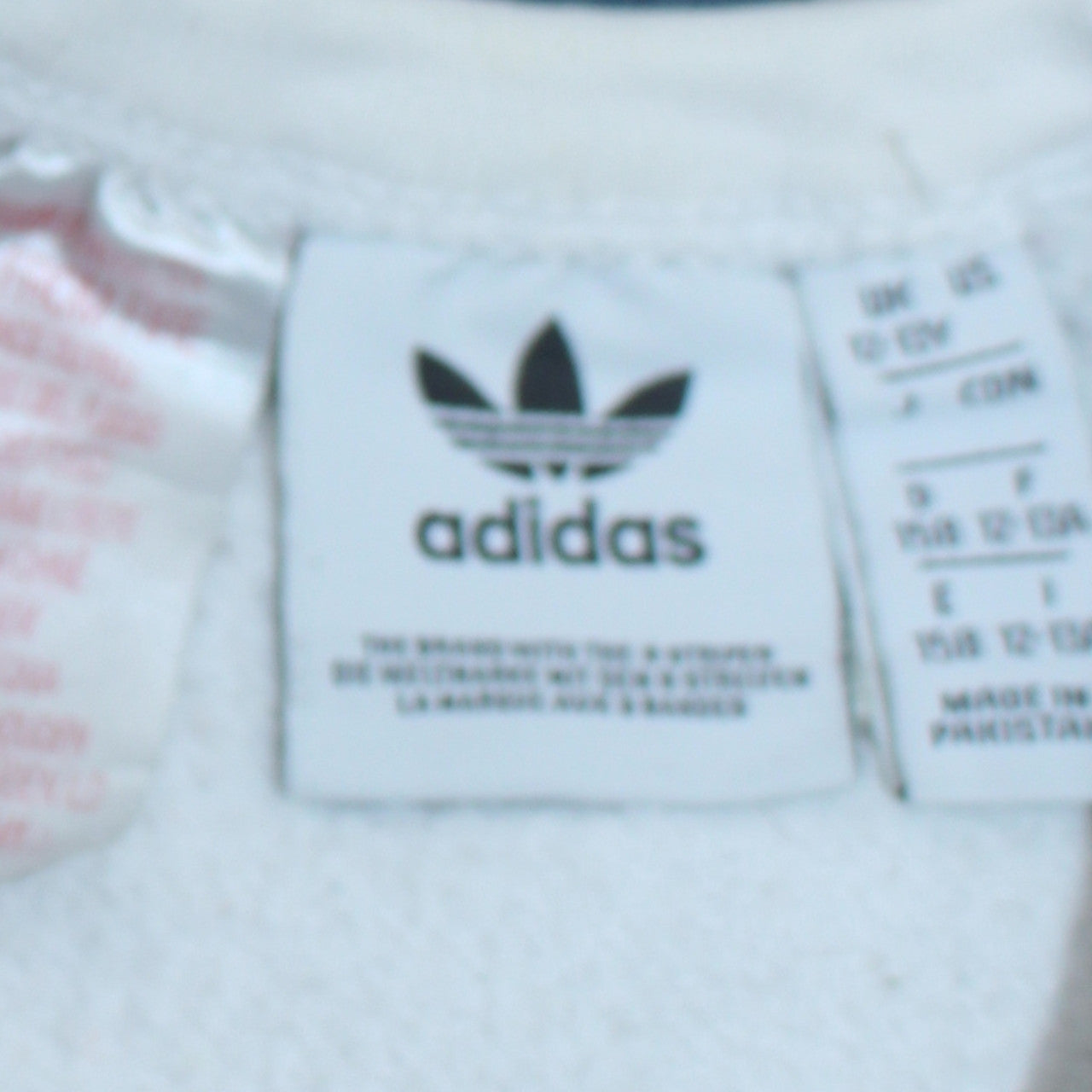 Adidas Girls Pink & White Logo Colourblock Crew Neck Sweatshirt 12 Years