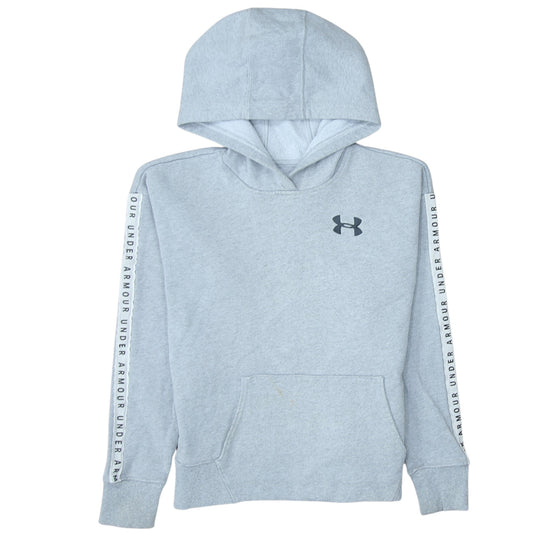 Under Armour Boys Grey XS Pullover Hoodie with Logo Detail