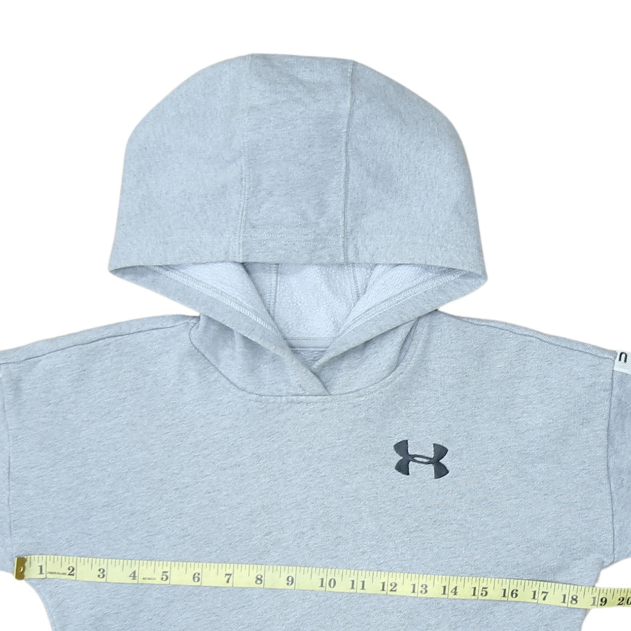 Under Armour Boys Grey XS Pullover Hoodie with Logo Detail